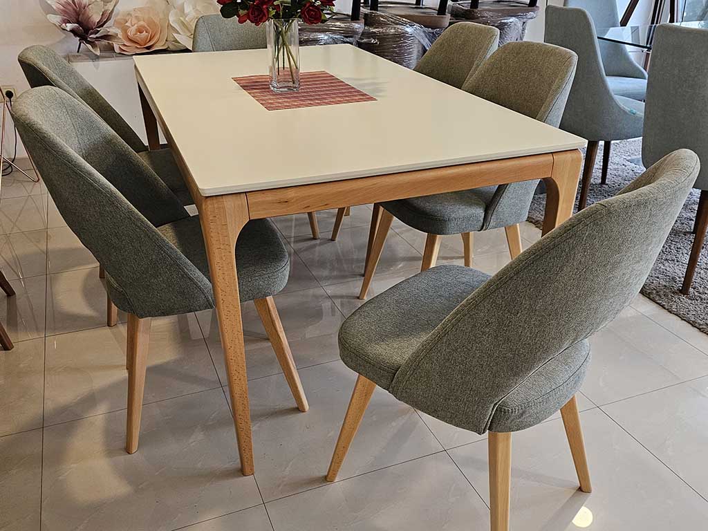 Трпезариска маса Ава / Trpeazriska masa Ava
Dinning Table Ava  / Miza jedilna in stoli Ava