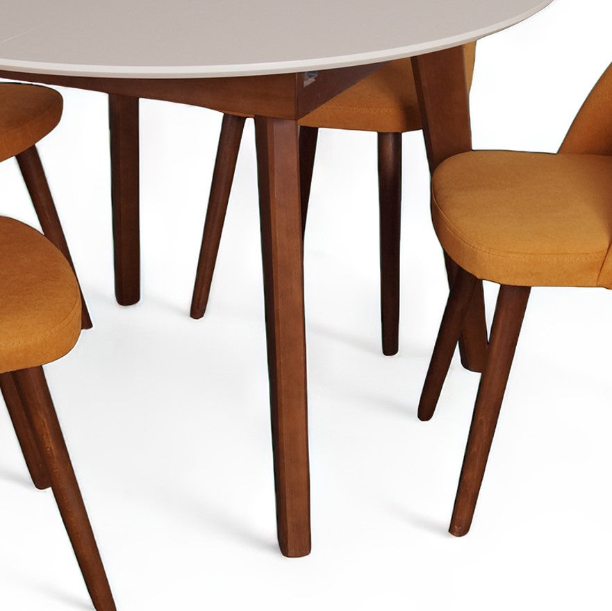 Округла Трпезариски Маса Чипи + столици Елиф / Okrugla trpezariska masa Chipi + stolici Elif